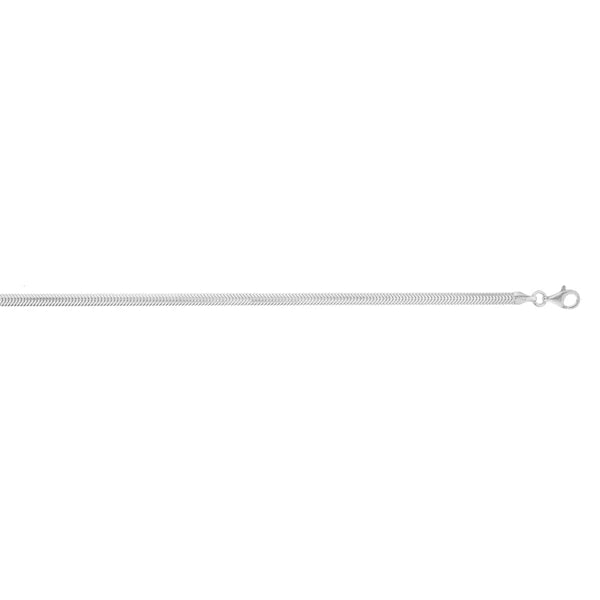 Silver 3.3mm Oval Snake Chain