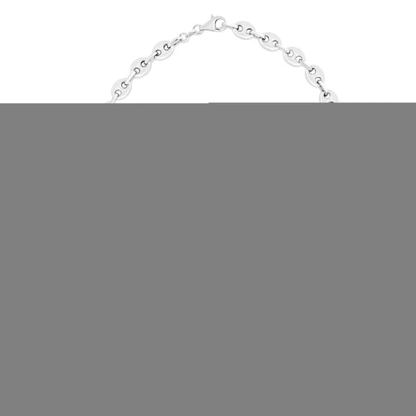 Silver 7.8mm Lite Puffed Mariner Chain