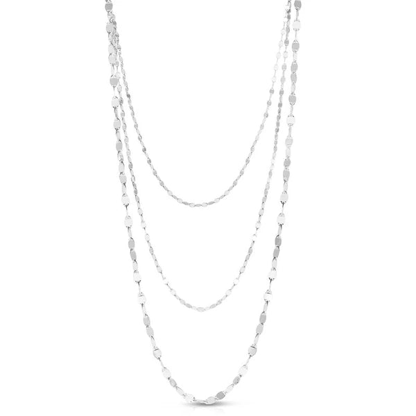 Silver Marina Link Triple Strand Bracelet
