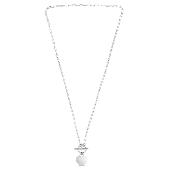 Silver Heart Toggle Necklace
