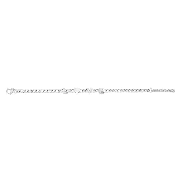 Silver Love Chain Bracelet