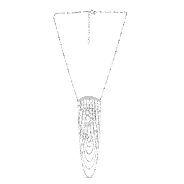 Silver Drape Chain Necklace
