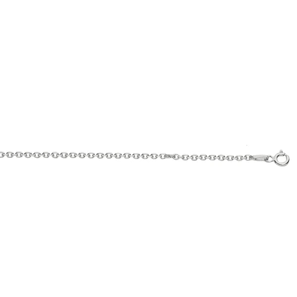 Silver 2.2mm Diamond Cut Cable Chain