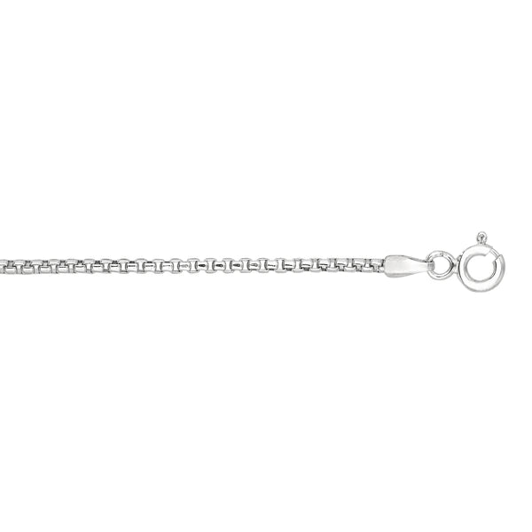 Silver 1.1mm Round Box Chain