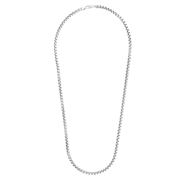 Silver 4.4mm Round Box Chain