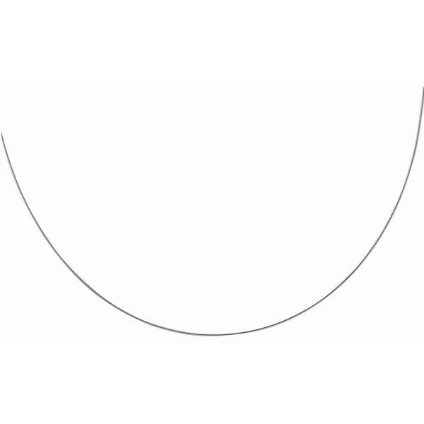 Silver 1.55mm Round Omega Chain