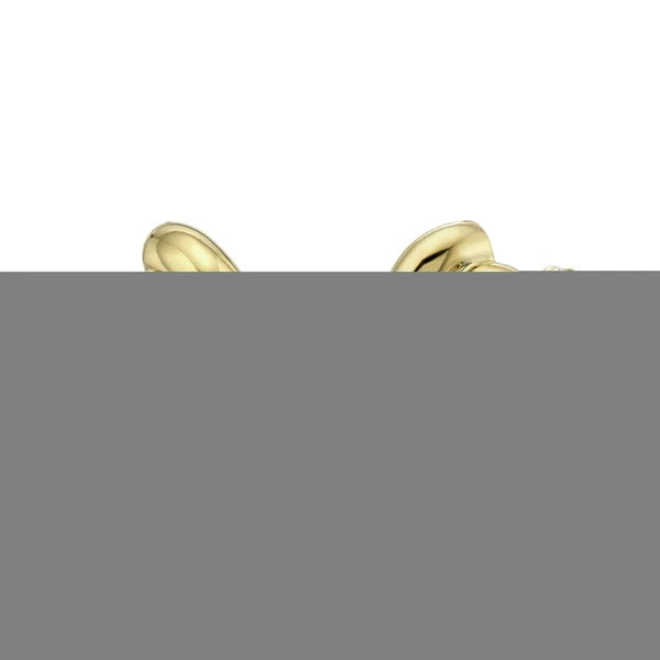 Gold Over Silver Puffed Knot Earrings