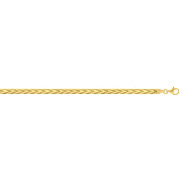 Gold Over Silver 4.2mm Oval Snake Chain