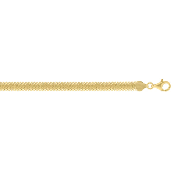 Gold Over Silver 6.4mm Oval Snake Chain