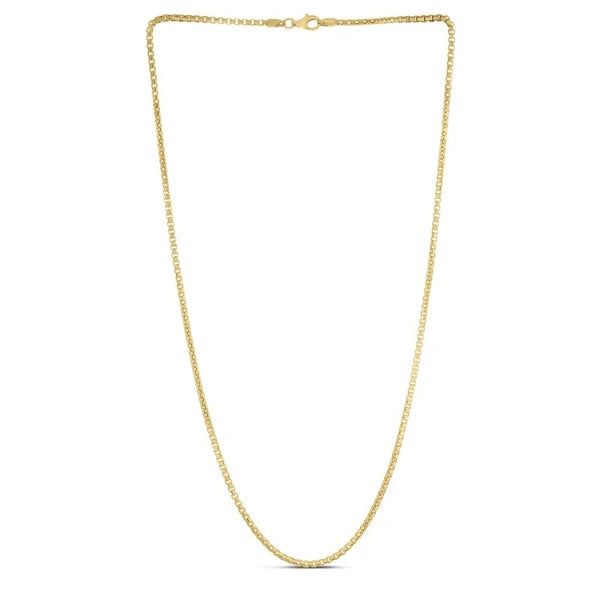 Silver Plated 2.1mm Round Box Chain