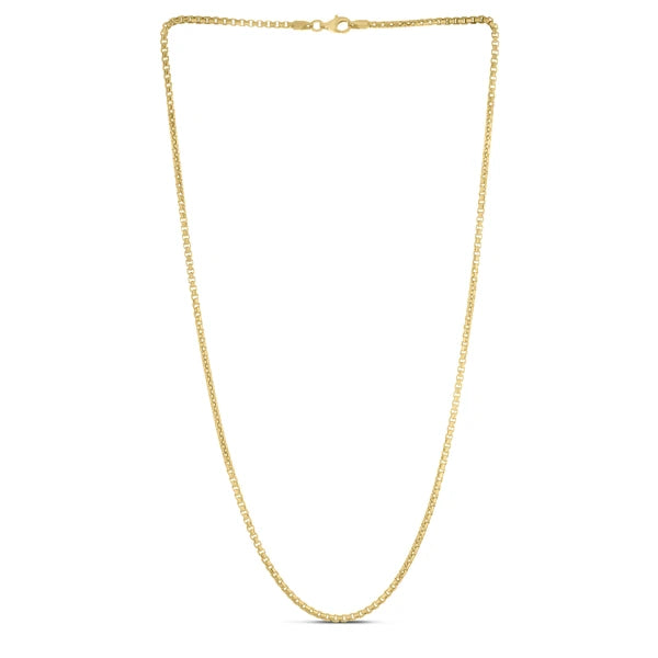 Silver Plated 2.1mm Round Box Chain