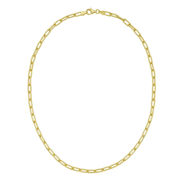 Gold Over Silver 4.1mm Paperclip Chain