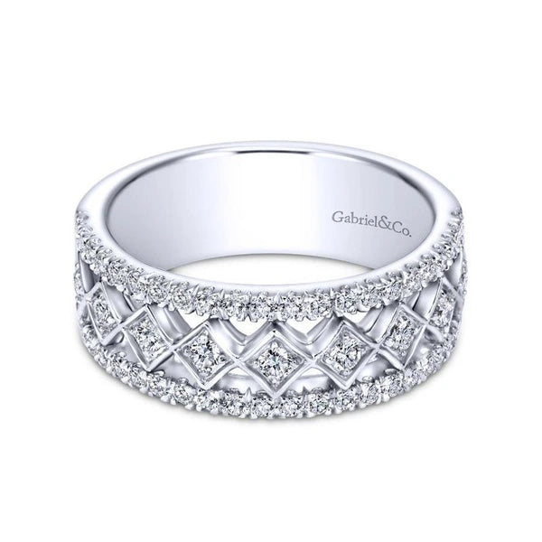 14k White Gold Diamond Anniversary Band