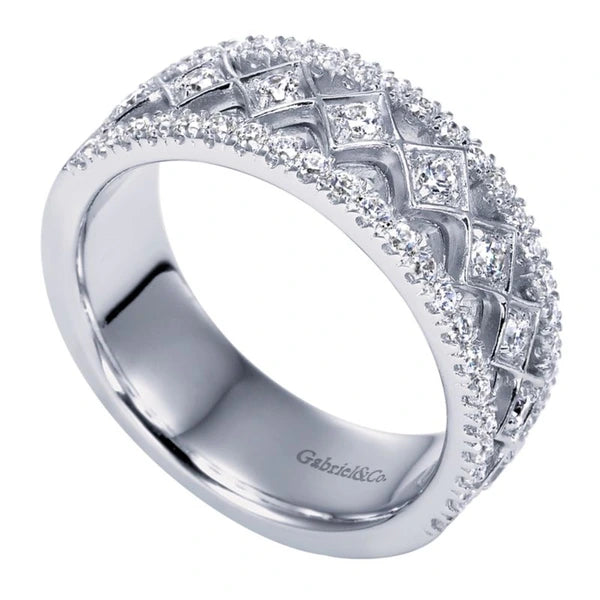 14k White Gold Diamond Anniversary Band