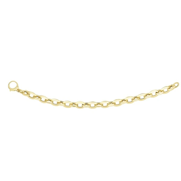 14K Gold Alternating Small &amp; Medium Heritage Link Bracelet