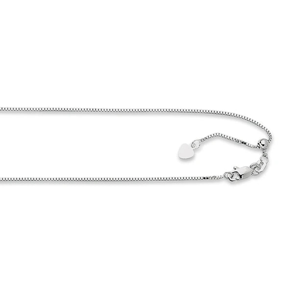 14K Gold 0.85mm Adjustable Box Chain