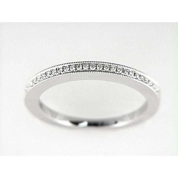 14K W Band 27Rd 0.11Ct