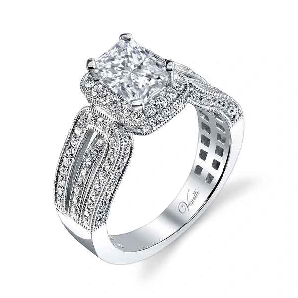14K W Ring 136Rd 0.76Ct