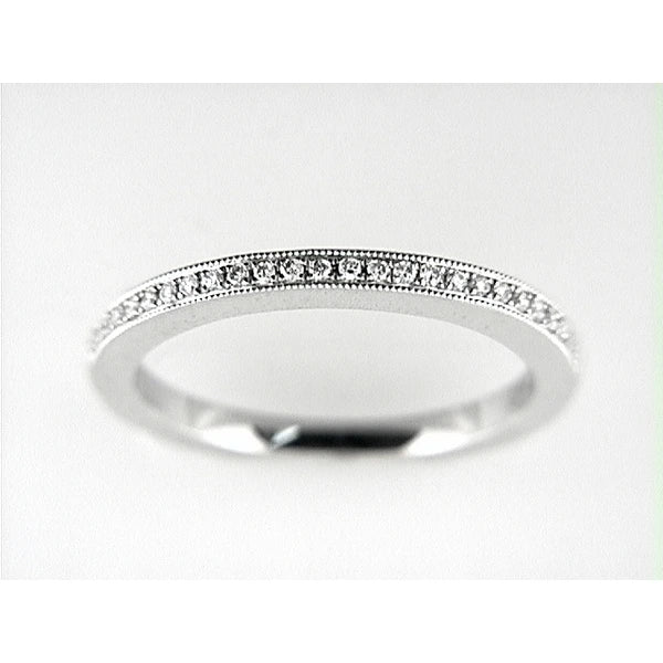 14K W Band 24Rd 0.12Ct