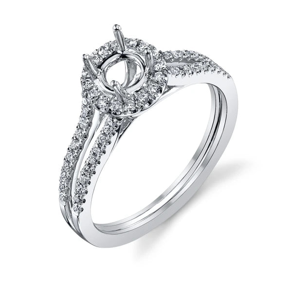 14K W Ring 56Rd 0.28Ct