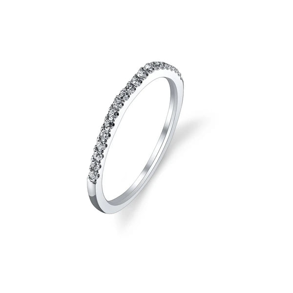 14K W Band 20Rd 0.16Ct