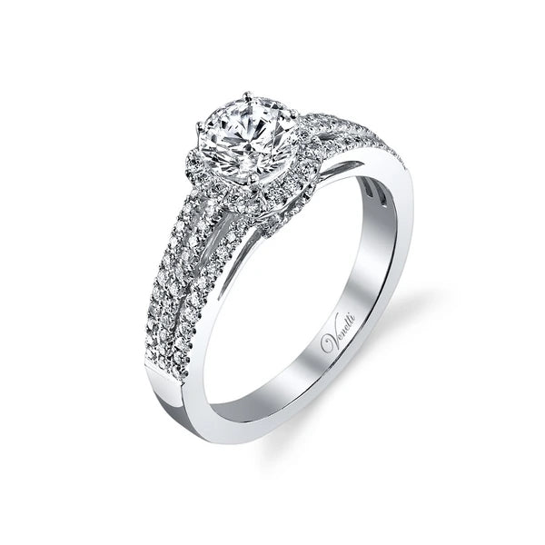 14K W Ring 98Rd 0.40Ct