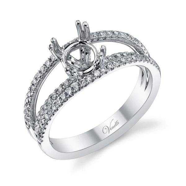 14K W Ring 76Rd 0.40Ct