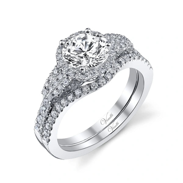 14K W Ring 80Rd 0.55Ct