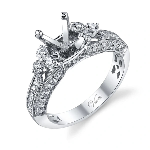 14K W Ring 52Rd 0.59Ct