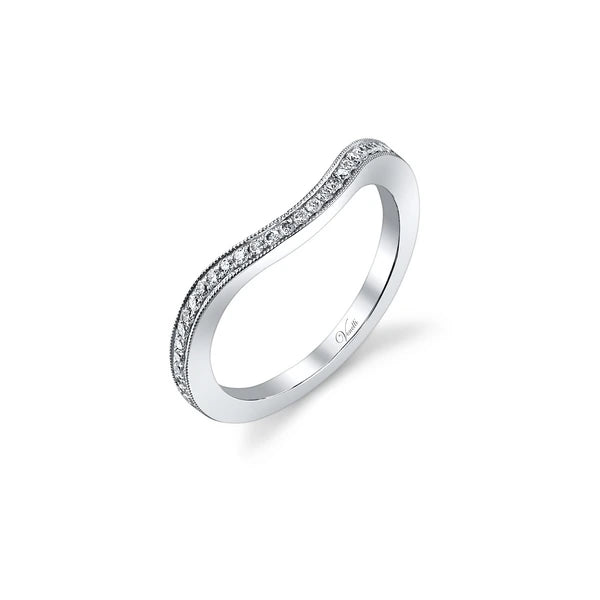 14K W Band 44Rd 0.22Ct