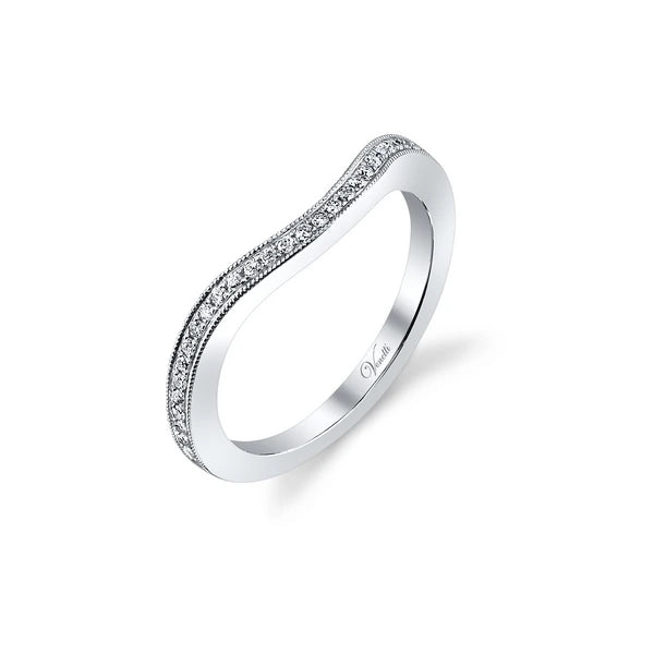 14K W Band 44Rd 0.22Ct