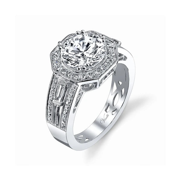 14K W Ring 60Rd 0.33Ct  2 Tap 0.14Ct