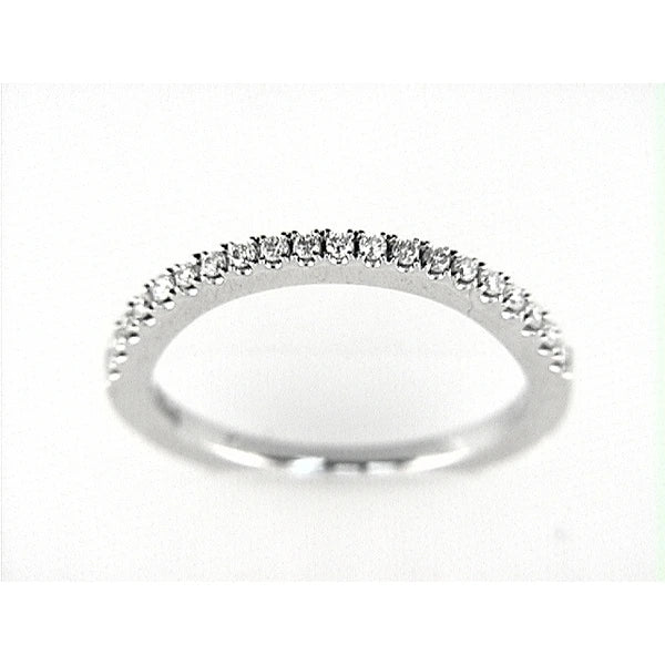 14K W Band 20Rd 0.16Ct