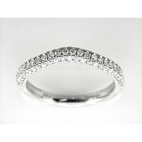 14K W Band 76Rd 0.56Ct