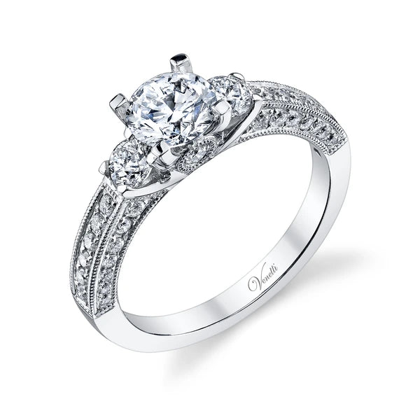 14K W Ring 44Rd 0.74Ct