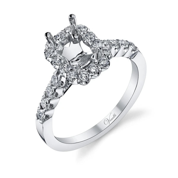 14K W Ring 50Rd 0.65Ct