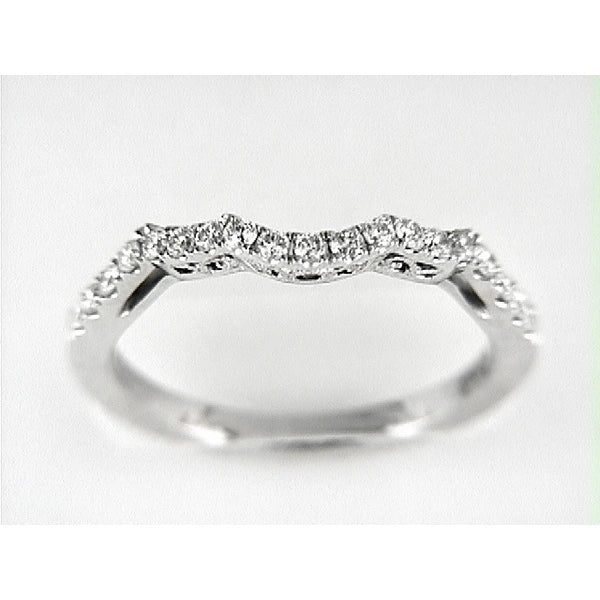 14K W Band 19Rd 0.32Ct