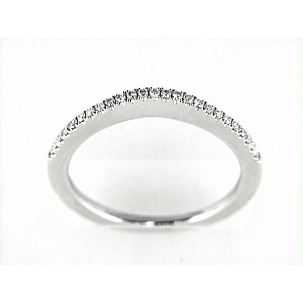 14K W Band 25Rd 0.12Ct