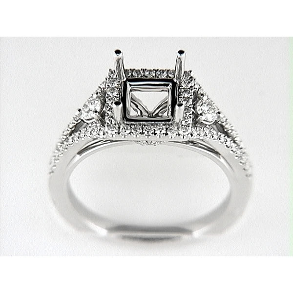 14K W Ring 90Rd 0.57Ct