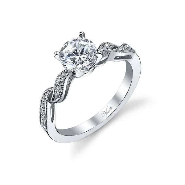 14K W Ring 18Rd 0.10Ct