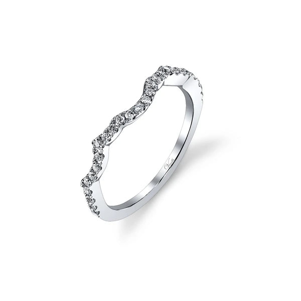 14K W Band 28Rd 0.21Ct