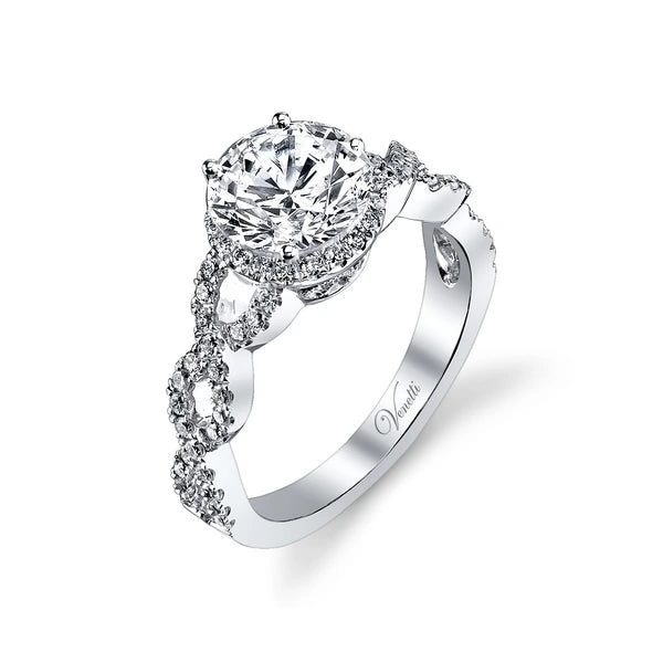 14K W Ring 68Rd 0.45Ct