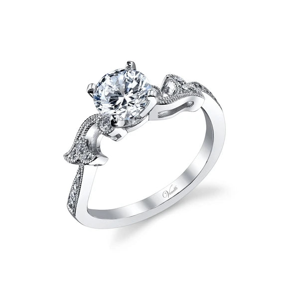 14K W Ring 18Rd 0.11Ct