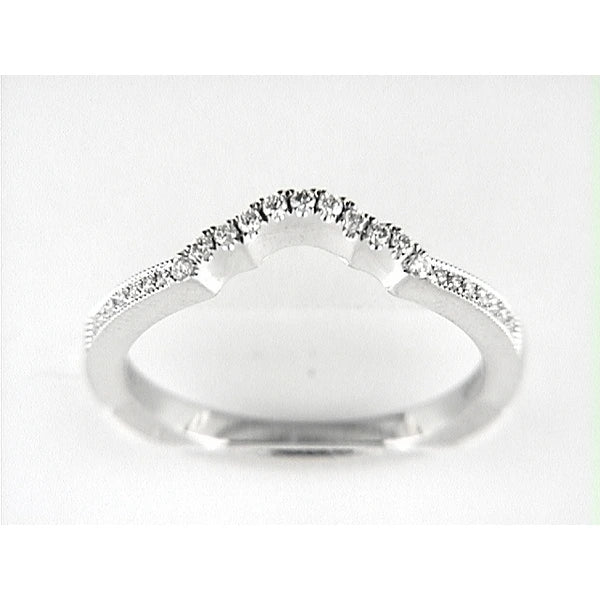 14K W Band 25Rd 0.13Ct