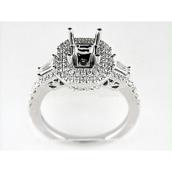 14K W Ring 98Rd 0.63Ct 2Tap 0.21Ct