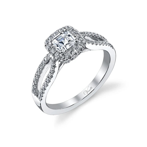 14K W Ring 80Rd 0.44Ct