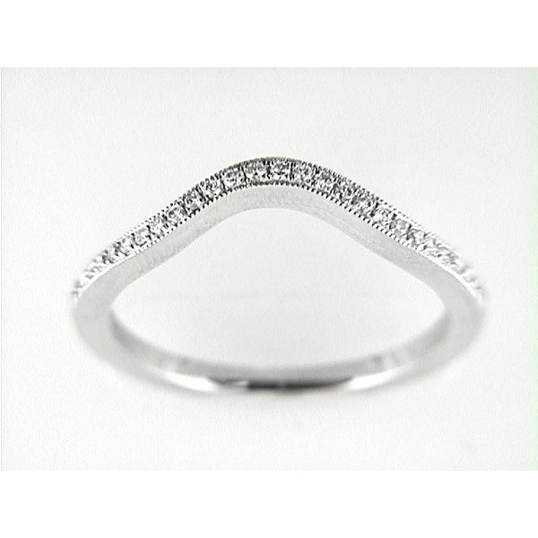 14K W Band 25Rd 0.13Ct