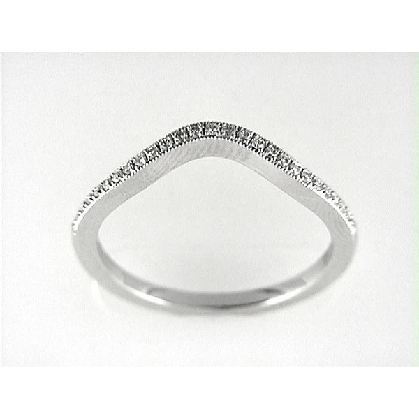 14K W Band 25Rd 0.13Ct