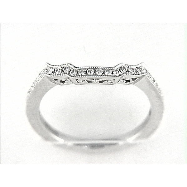 14K W Band 26Rd 0.18Ct