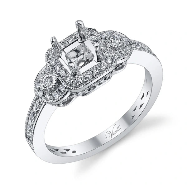 14K W Ring 50Rd 0.29Ct